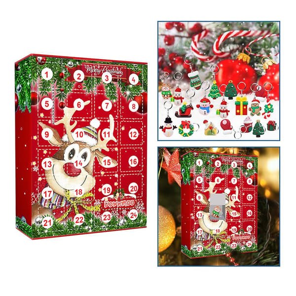 Jule nøglering nedtælling blind boks 24 dage adventskalender nedtælling harpiks