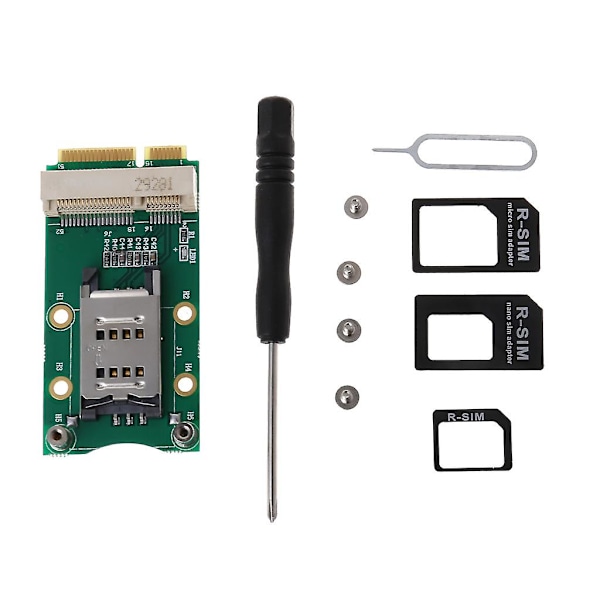 Mini Pci-e til USB-adapter med SIM-kortslot til Wwan/lte-modul