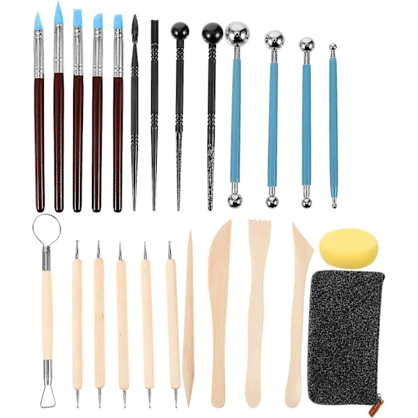 1 set verktyg för keramik och lerskulptur, verktyg för lerskulptur, verktyg för polymerlera, verktyg för polymerlera