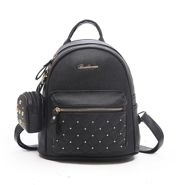 Leisure Backpack Backpack Women's Elegant Small Leather Backpack - Rivets Small Backpacks Handbag Modern Women's Backpack Waterproof Pu Daypack For Wo