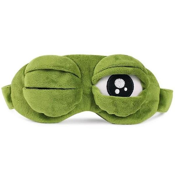 Funny Creative Pepe the Frog Sad Frog 3D Eye Mask Cover Cartoon Plysch Sovmask Söt Anime