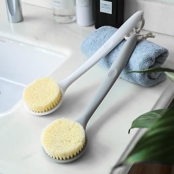 Grå Scrub the bath Stærk scrub rygbørste blød børste badebørste