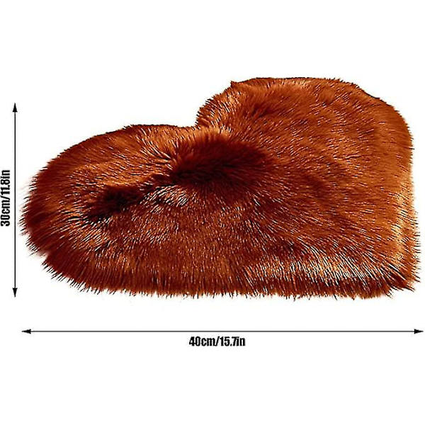 Hjärtformad Deluxe Heminredning Päls-Mjuk Plysch Imitation Lammull Matta/matta, Halksäker Sovrum Shaggy Mattor