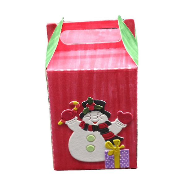 Jul Snögubbe Box Metall Skärmaskin Stencil Diy Scrapbooking Album Papperskort Mall Gjutform Präglingsdekor