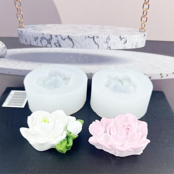 Silikonform Stearinlys Såpe Appelsinblomst Aromaterapi Form DIY Gips Bil