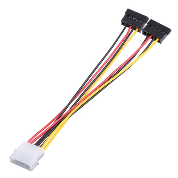Sata 4pin strømadapterkabel 2 Sata til Ide 4pin strømudvidelseskabel