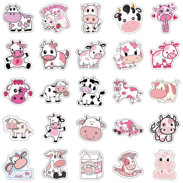 Rosa Farverige Planner Stickers