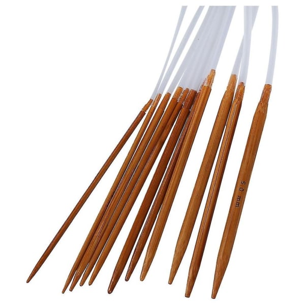 11 storlekar 2,0 mm-5,0 mm 40 cm bambu rundstickor