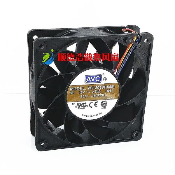 AVC 12038 48V 0,54A 2B12038B48M 12CM industriel computer køleventilator