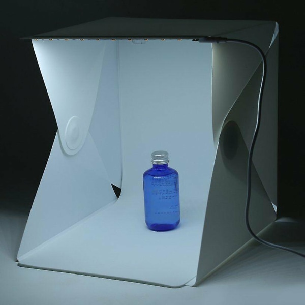 Valokuvastudio 40 cm Led-valaistustelttasarja Kannettava taitettava valolaatikko 2kpl tausta