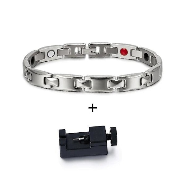 Vinterly Blå Magnetisk Armbånd Mænd Rustfrit Stål Sundhed Energi Germanium Mænd Armbånd Unisex Hologram Armbånd Til Kvinder Mænd ws with tool