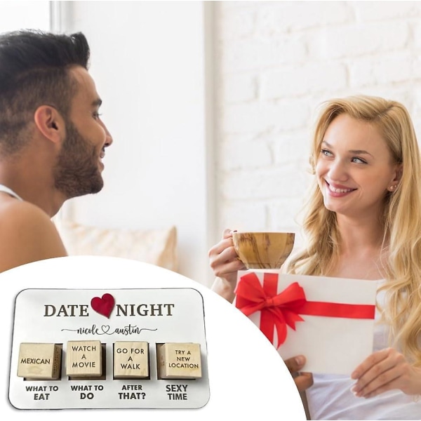 Date Night Dice After Dark Edition, Lovers Decision Dice For Par, Date Night Træterningspil For Par Mindeværdige Date Nights
