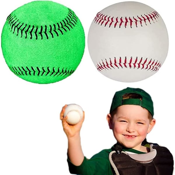 2 st Holografiska Reflex Luminous Baseboll, Luminous Baseboll, Baseboll Flygande Träning Baseboll