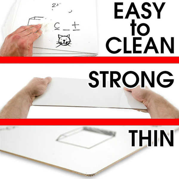 Stor dubbelsidig whiteboard-sittbräda (2-pack): Klassrumsnödvändighet
