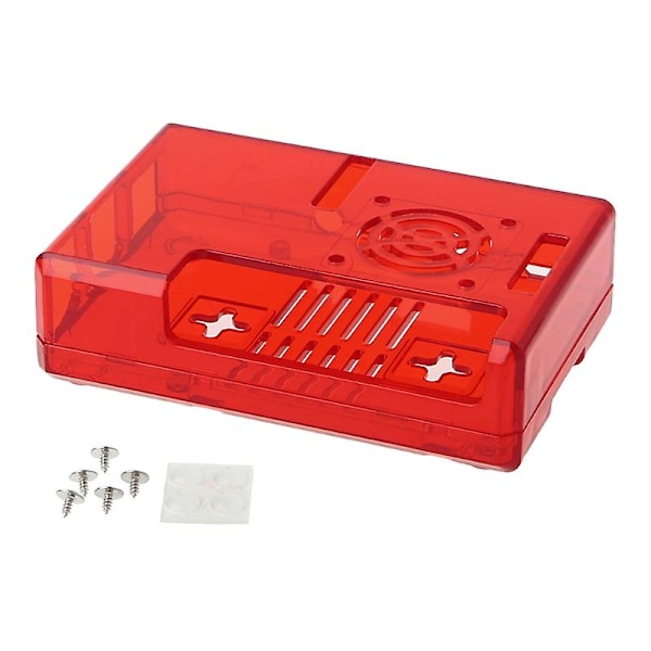 ABS-plast för fodral Genomskinlig låda Röd För skal Stängt lock För Raspberry Pi 2 / 3