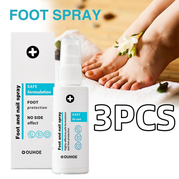 3kpl Deodoranttijalkaspray 30ml Luonnollinen hajunpoistoaine Stinky Feet Skin Care Deodorant Supplies Spray