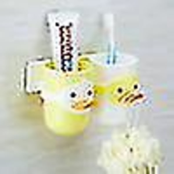 New2023 Tandborsthållare för barn Tecknade djur Glasglas Badbollsglas Tandborsthållare Glasglas Vit
