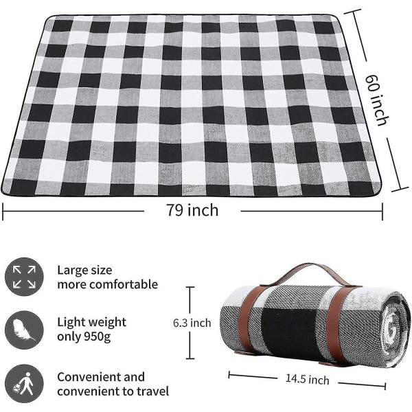 Picnic Blanket Waterproof, Beach Blanket Portable With Carry Strap Outdoor Camping Party, Kids Playground Picnic1pcs