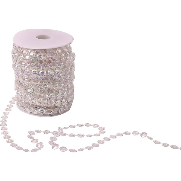 30m Bryllup Hjem Krystal Akryl Girlande Diamant Strand Perle Fest Gardiner Julefest Dekoration Diy