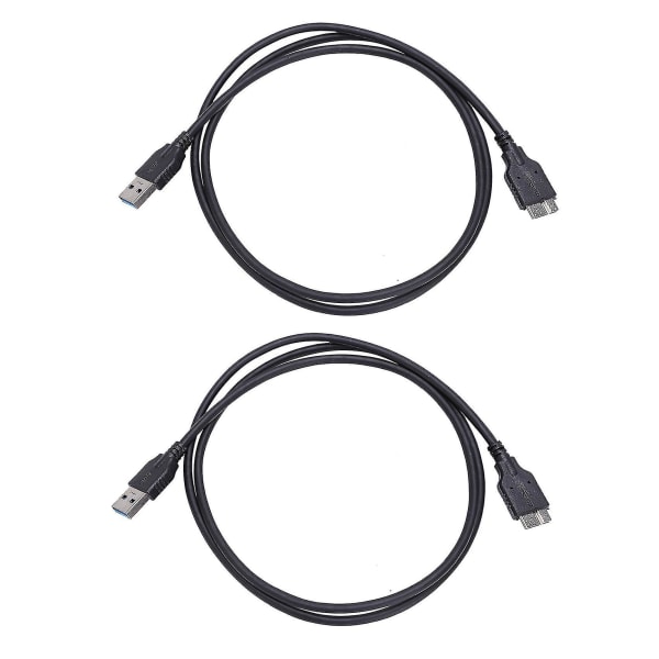 2x USB 3.0 Power Data Sync laddare kabel för Toshiba hårddisk