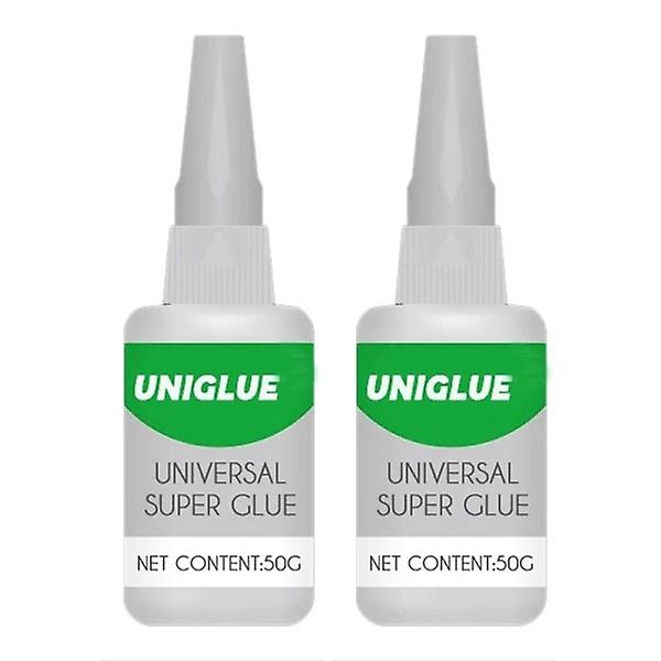 2X Uniglue Universal Super Glue Starkt plastlim för harts Keramiskt metallglas