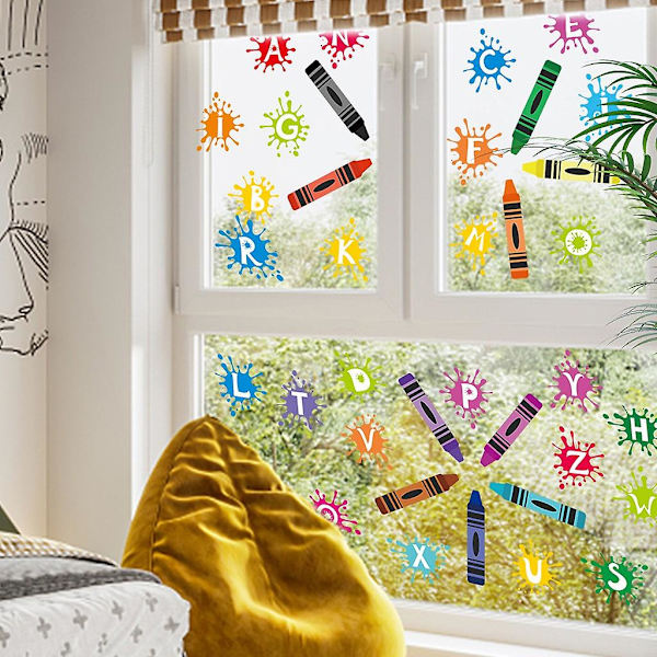 2 stk. Vægstickers Kridt Vægstickers Mural Dekaler til Soveværelse Stue Væggen TV