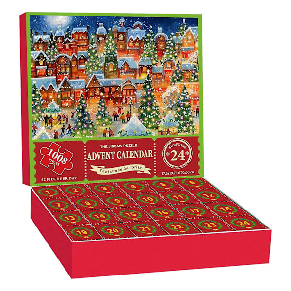 Julegaveideer 2023 Kampagne 2023 Julekalender Puslespil, Julekalender Puslespil 1008 Brikker 2023 Julekalender Mand Og Kvinde S