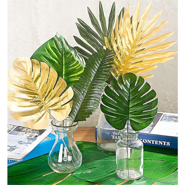 Tropiska blad djungeln lämnar dekorationer för Hawaiian Party
