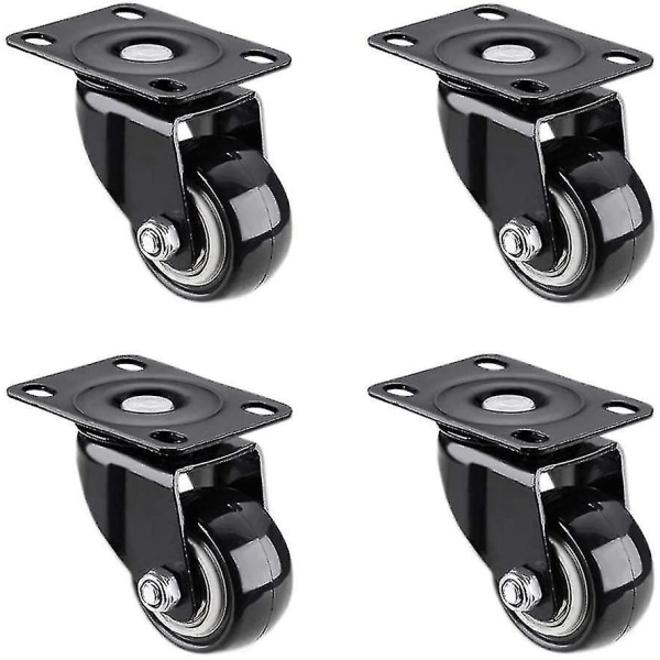 Svingbare hjul, mobile svinghjul stumme lagre gummi trallehjul med brems heavy duty