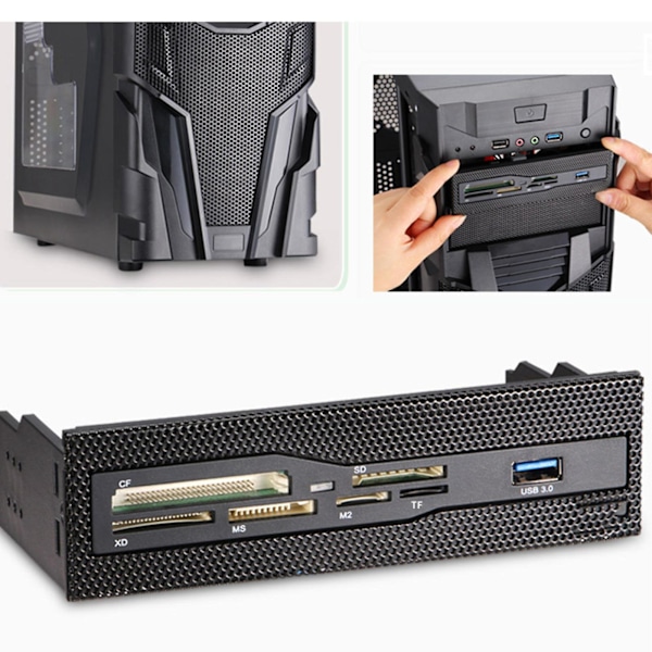 Datamaskin frontpanel USB 3.0 intern kortleser støtter M2.mso Sd Ms .xd Cf