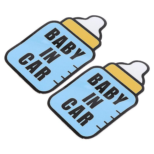 2 st Blå Bilsticker Baby i Bil Sticker Bilsticker Kom ihåg Bilsticker Magnetisk Bilsticker för Bil