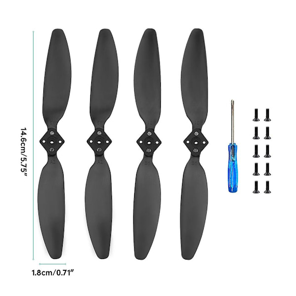 Høj kvalitet Abs propeller til Holy Stone Hs720g Flight Wing udskiftning