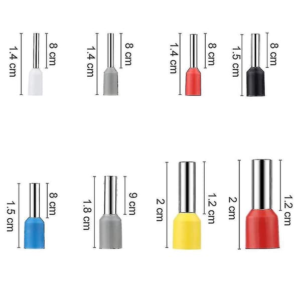 1200 stk. Wire End Ferrules Assortment Isolerede ærmer