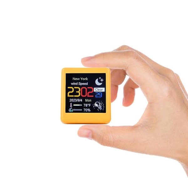 Mini Smart Desktop Klocka Inredning Med Led Digital Display Skärm Väderklocka Julklappar Wifi Väderklocka