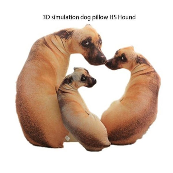 3d Simulering Hound Hundepude Shapi Dalmatian Husky Plyspude Kontor Napping Hjem Praktisk vaskbar pude