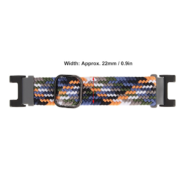 22mm blød nylon flettet elastisk smartwatch-rem - udskiftning åndbar urrem til Amazfit T Rex (farve: Denim)