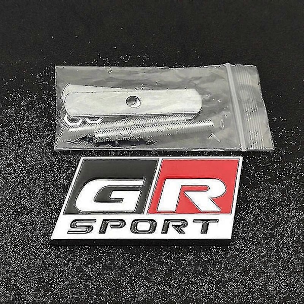 3D-metalli GR-logo auton etuosäleikän embleemi ja takaluukun tarra Toyota Yaris Ch R Rav4 Corolla Revo Hilux GR Sport -tarvikkeille grill matt silver