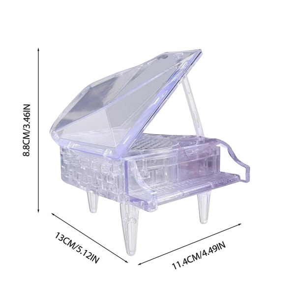 3D Crystal Piano Building Block Tee itse taide käsintehty sisustussisustus