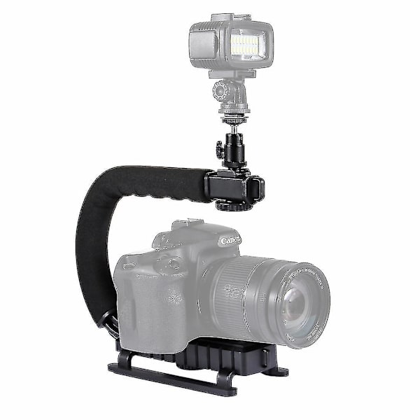 Puluz Pkt3011 Stabilisator Bärbar U-formad Dv-ställ Med Telefonhållare Svart