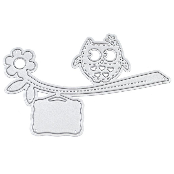Ugle Metal Skæredør Stencil Diy Scrapbooking Album Papirkort Skabelon Form Embossing Kunsthåndværk Dekoration