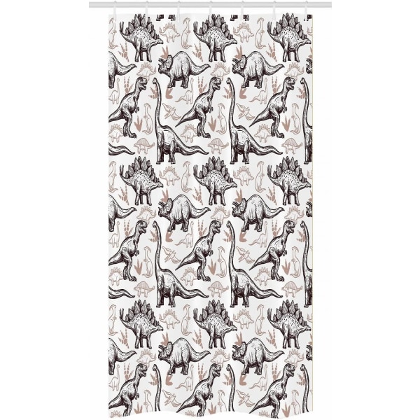 Reptil stall dusjforheng, praktfulle reptiler med fotavtrykk Doodle kunstdyr abstrakt mønster, stoff baderomsdekorsett med kroker, 36" B X