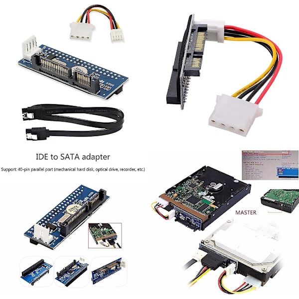 Sata Ide-adapterkonverterare för stationär 3,5\" hårddisk till Sata 7+15pin