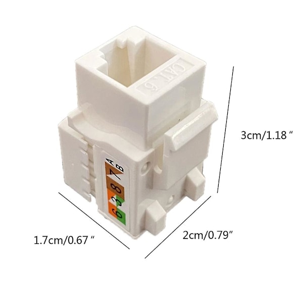 Cat6 Rj45 Keystone Jacks -moduuliliitin Ethernet seinälevyyn kytkentäpaneeliin