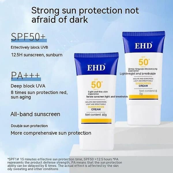 EHD solcreme: Let og ikke-fedtet, beskyttelse mod UV-stråler