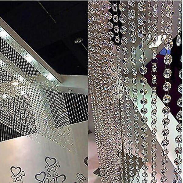 30m Bryllup Hjem Krystal Akryl Girlande Diamant Strand Perle Fest Gardiner Julefest Dekoration Diy