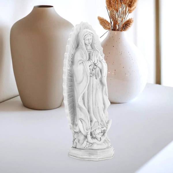 Katolske gaver Harpiks Religiøst bedende Jomfru Maria-statue Den velsignede moder til den ubesmittede undfangelse Katolsk skulptur