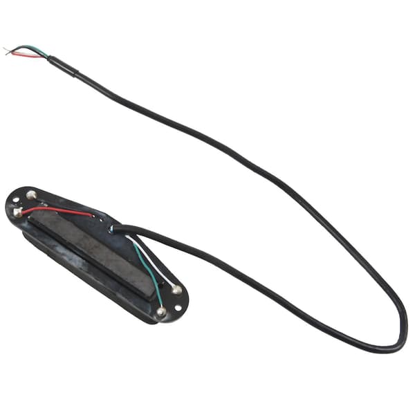 Dubbla Hot Rail Humbucker Pickups för St Tele Strat Elektrisk Gitarr, Silver Kropp Med Svarta Rails