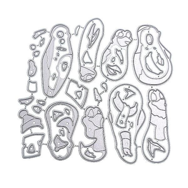Jul Pingvin Metall Skärmaskin Scrapbooking Stencil Die Cuts Kort Prägling
