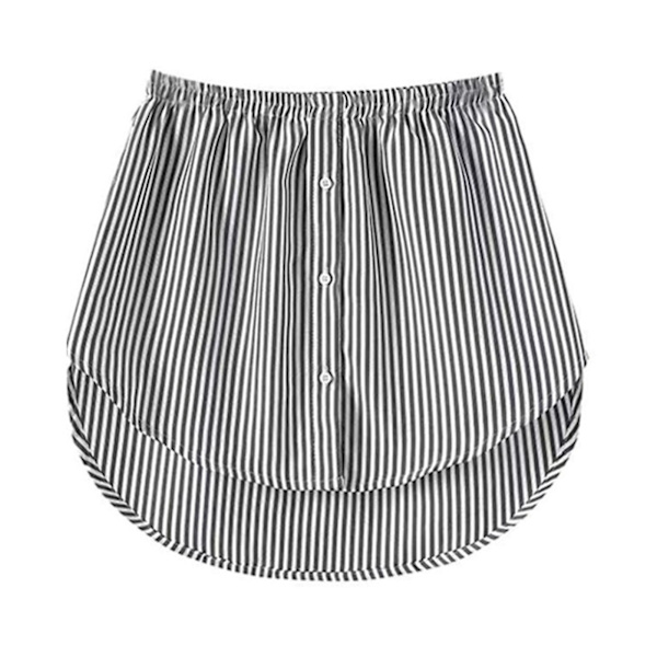 Skjorta Extenders Justerbar Lager Falska Toppar Nedre Svep Fåll Med Elastisk Midjeband Minikjol black wihte 2xl