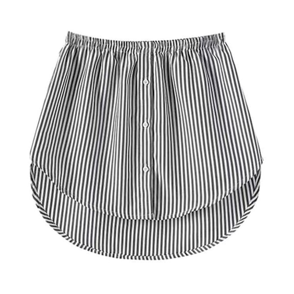 Skjorteforlengere Justerbar Lagdeling Falske Topper Nedre Kant Med Elastisk Midjebånd Miniskjørt black wihte 4xl